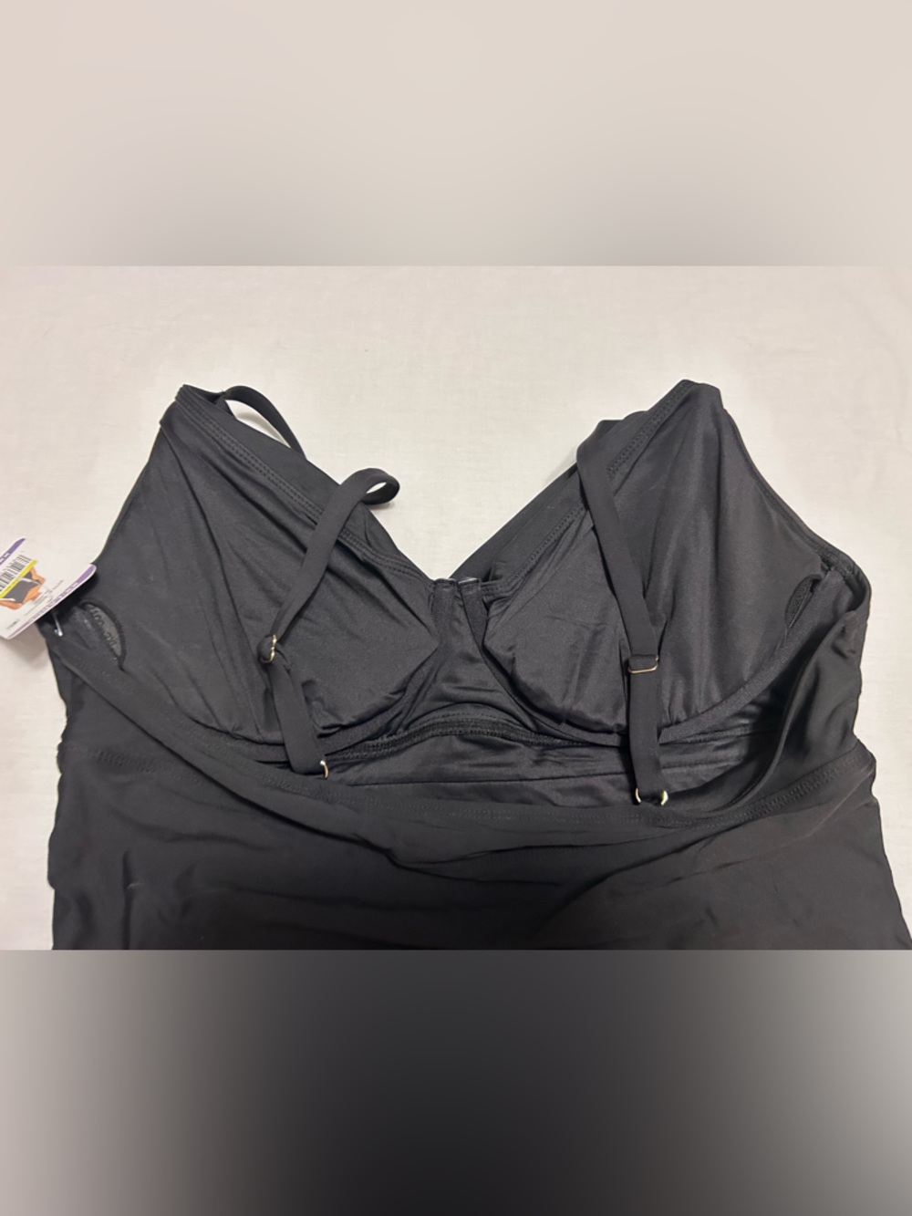 NWT Anne Cole Limited Edition Women's Tankini Top black size XXL - Picture 4 of 11